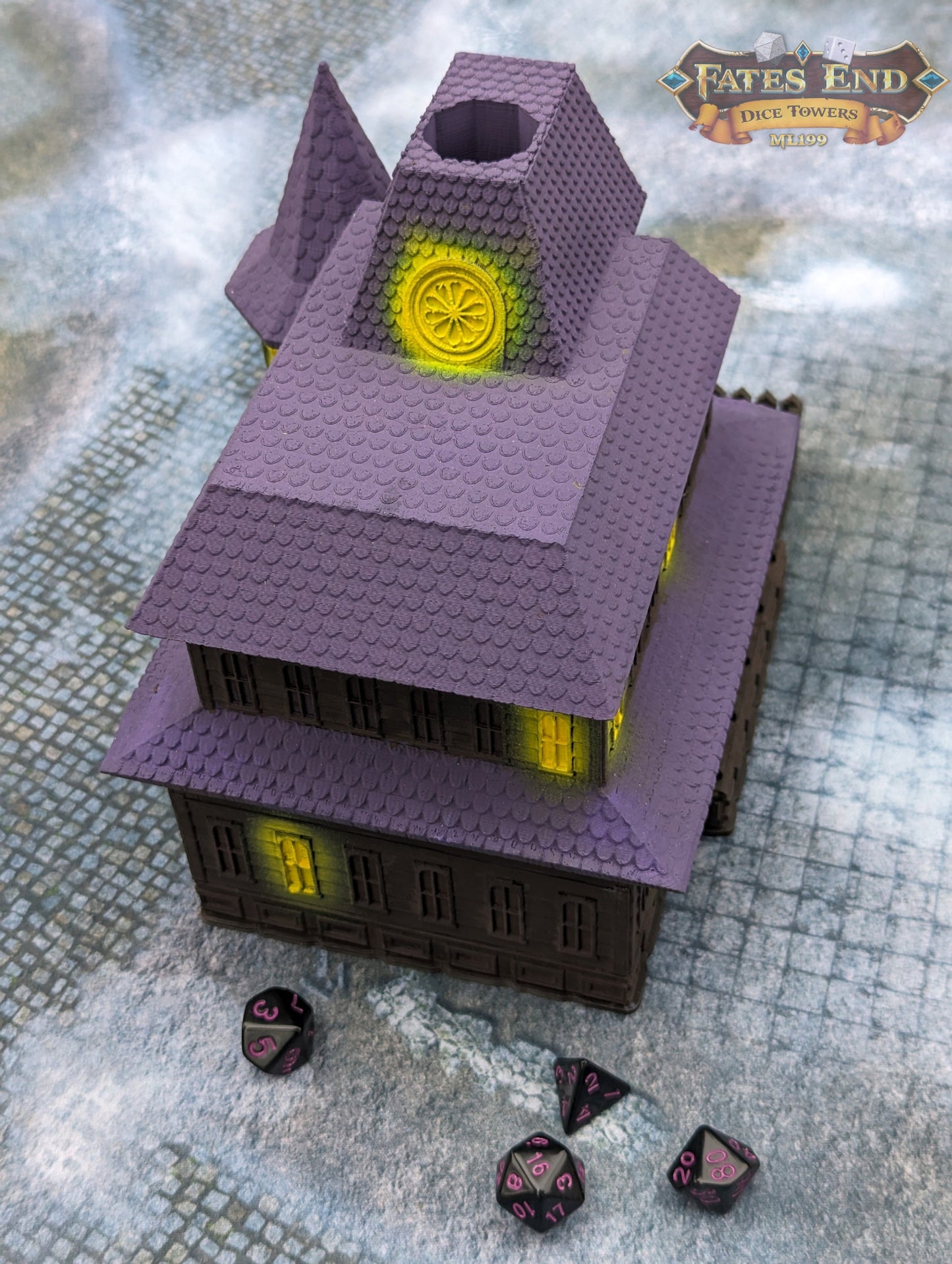 Haunted House 3D Printed Dice Tower - Fate's End Collection - Let the haunting begin!!!