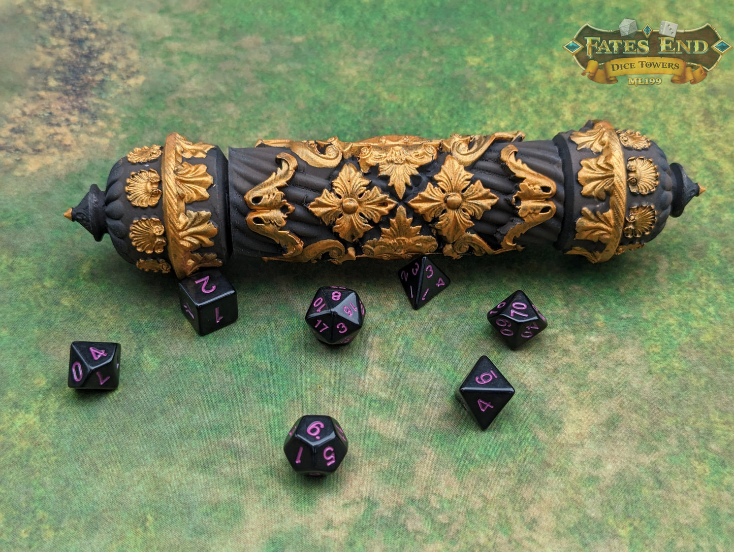 Scroll Case 3D Printed Dice Jail | RPG Dice Vault | D20 Storage Box | Player Gift - Fate's End Furhaven Collection - Enchanting secrets!