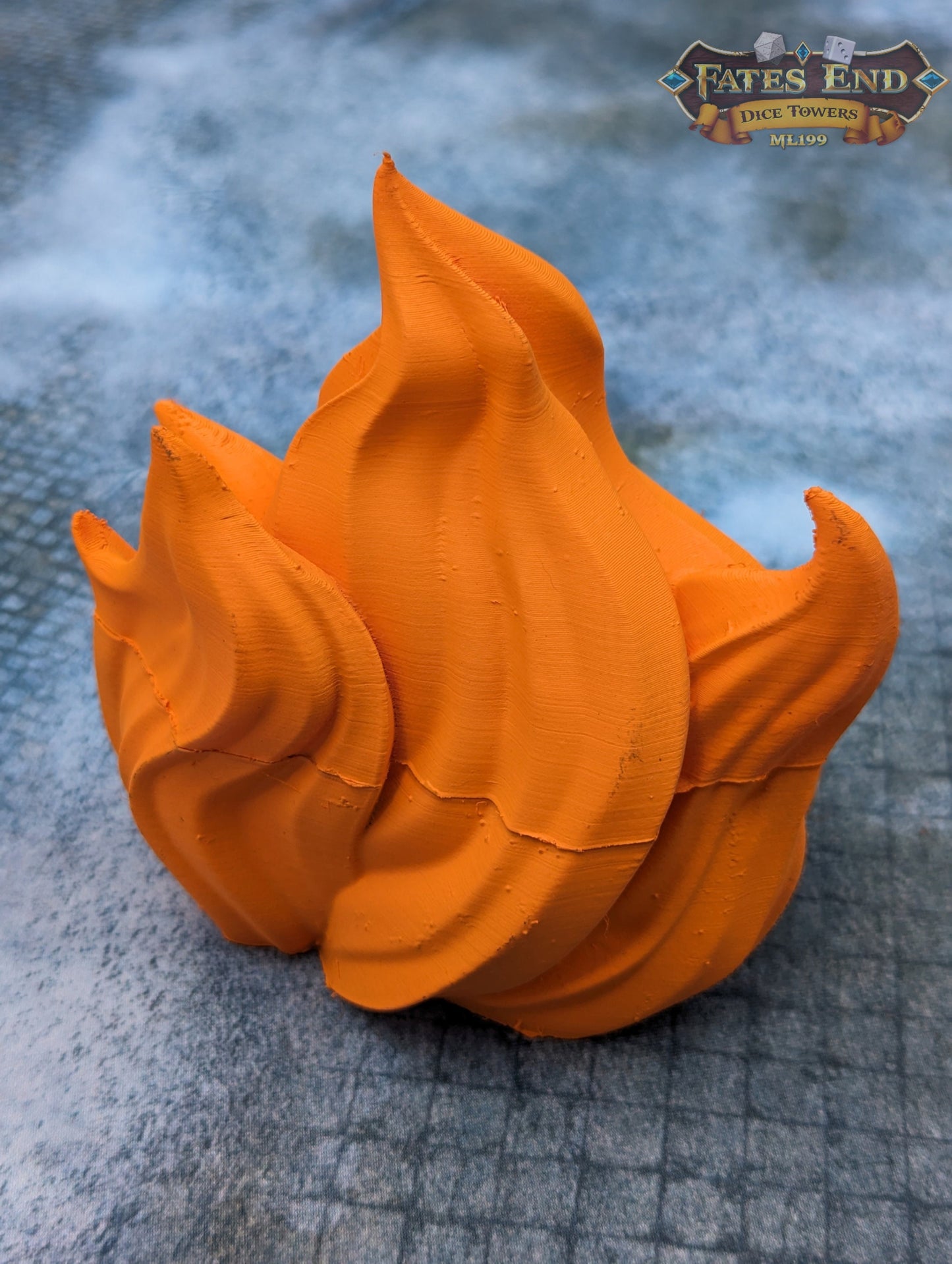 Sorcerer Fire 3D Printed Dice Jail | RPG Dice Vault | D20 Storage Box | Player Gift | Fate's End Collection - Embrace the Arcane Power!