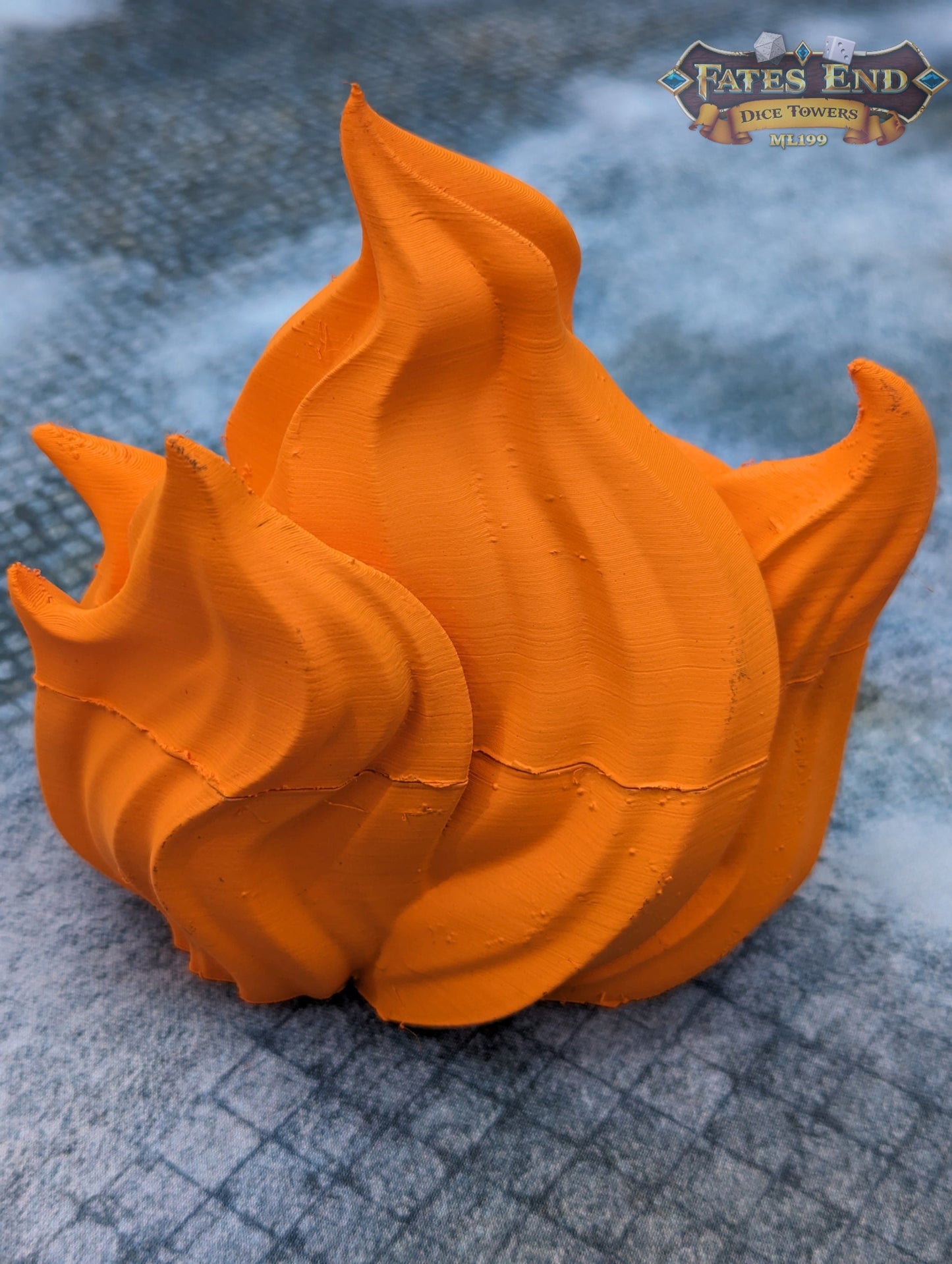 Sorcerer Fire 3D Printed Dice Jail | RPG Dice Vault | D20 Storage Box | Player Gift | Fate's End Collection - Embrace the Arcane Power!