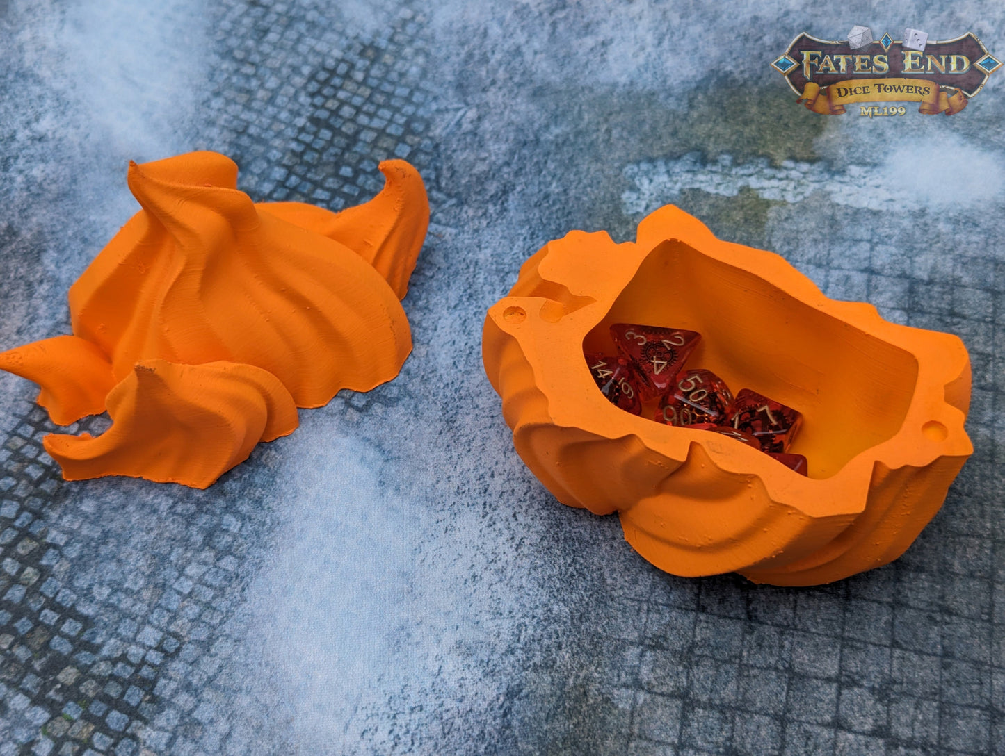 Sorcerer Fire 3D Printed Dice Jail | RPG Dice Vault | D20 Storage Box | Player Gift | Fate's End Collection - Embrace the Arcane Power!