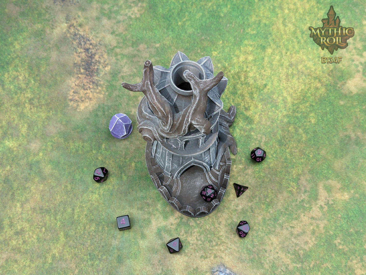 Elven Tree of Life 3D Printed Druid Dice Tower - Mythic Roll by Unchained Games | Elf D20 Dice Roller | Dice Vault - Embracing Nature!