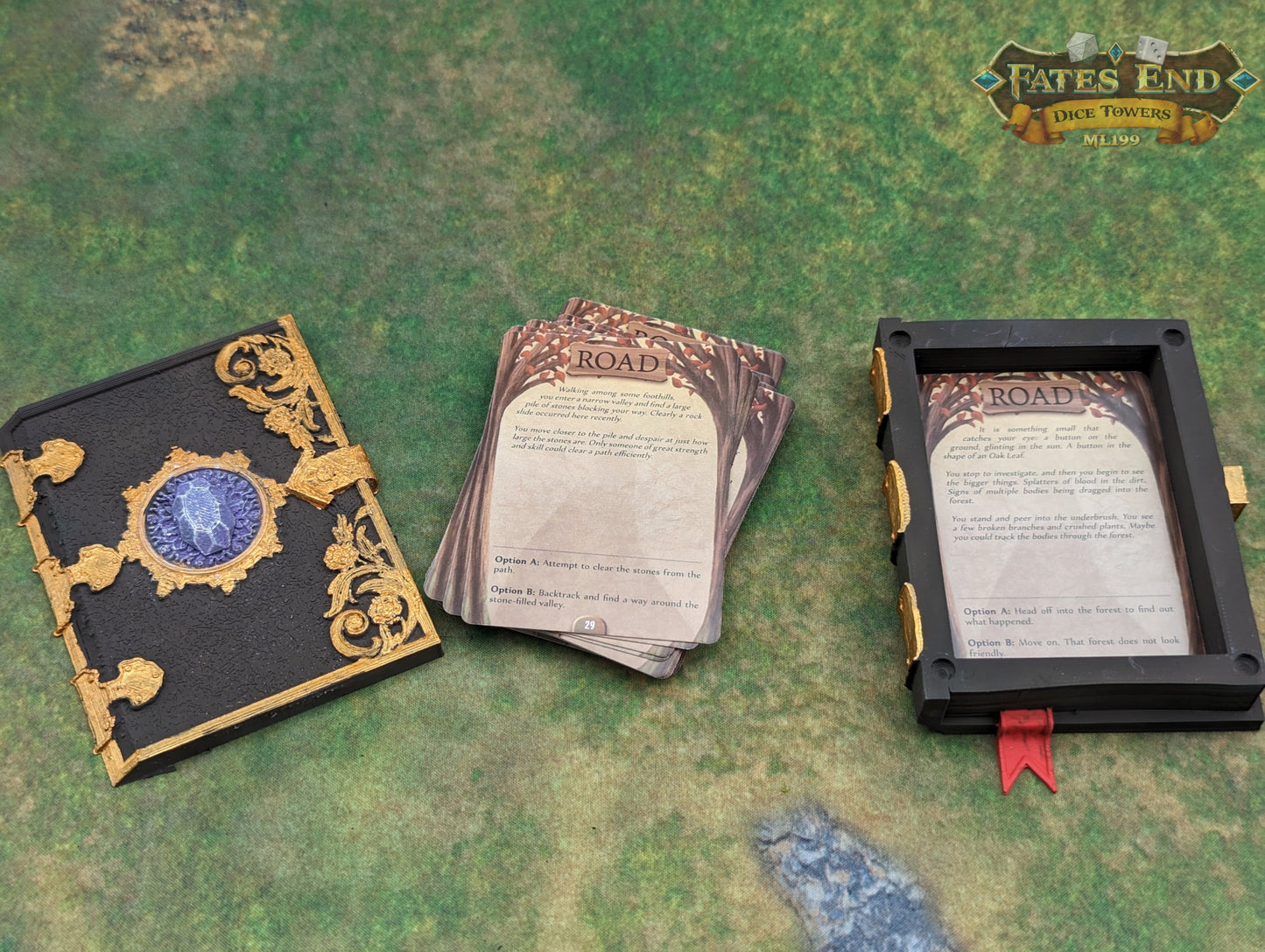 Magic Tome 3D Printed Deck Holder and Card Storage | RPG Dice Vault | D20 Box | Player Gift - Embracing Magic!