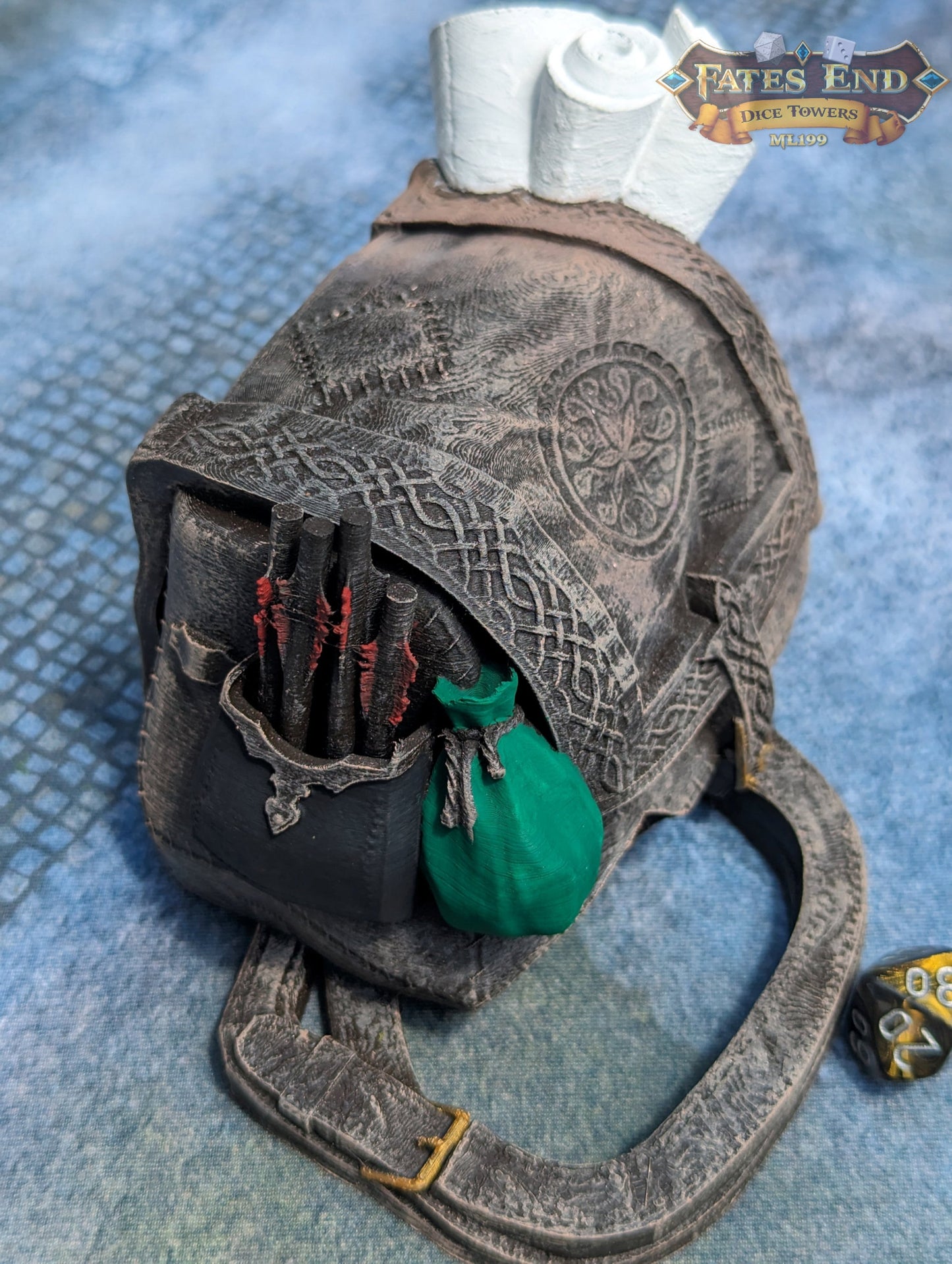 Rogue Pack 3D Printed Dice Tower - Fate's End Collection - Become a Shadow in the Night!