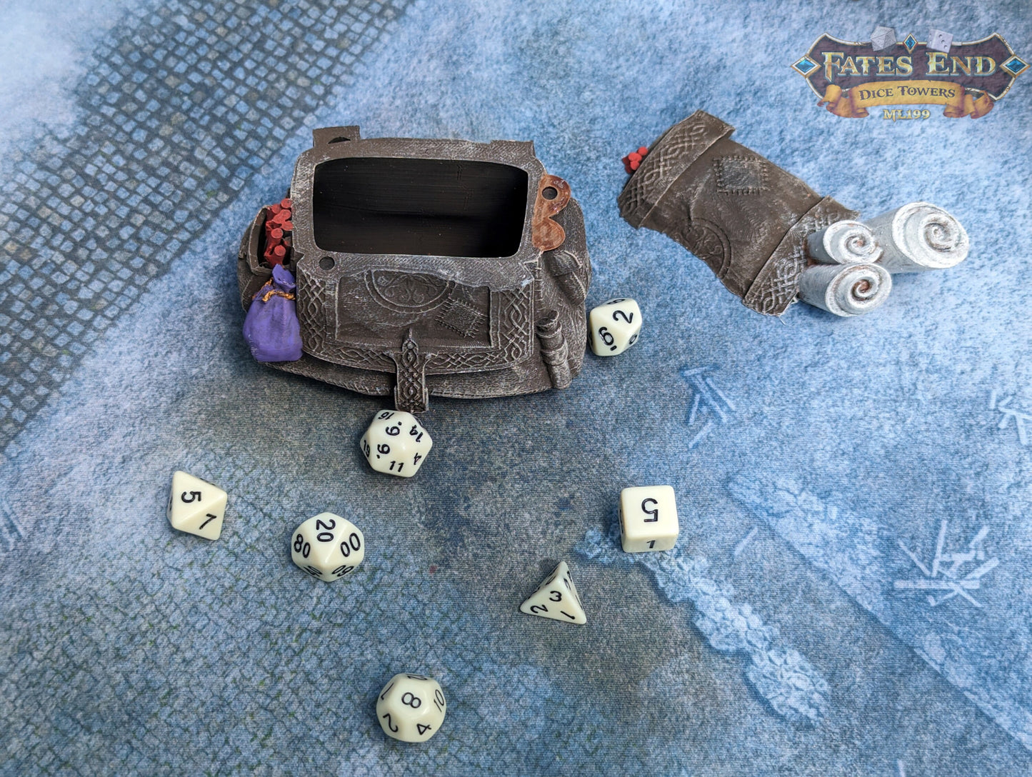Rogue Pack 3D Printed Dice Jail | RPG Dice Vault | D20 Box | Player Gift - Fate's End Collection - Keep your mischievous dice in check!