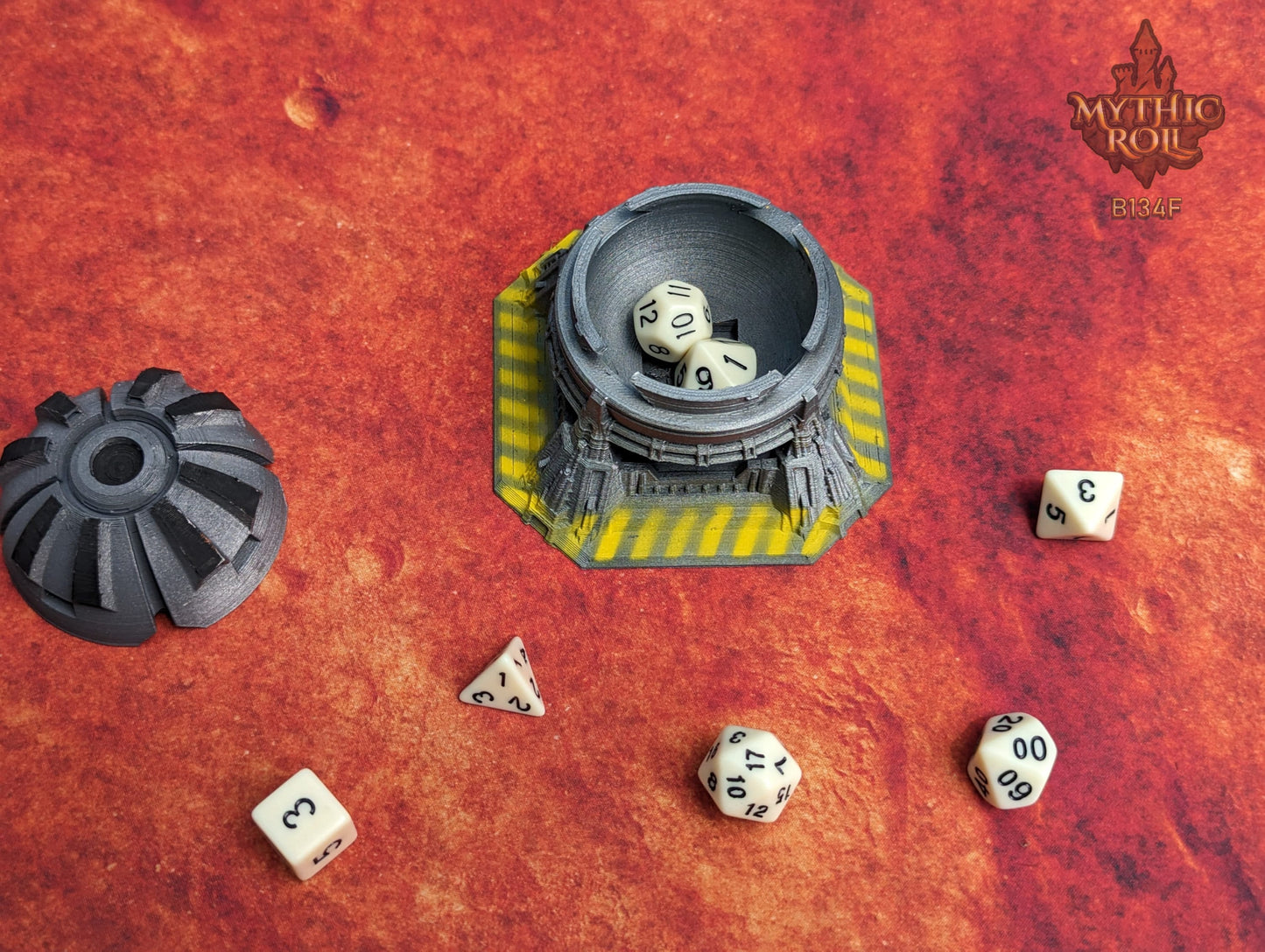Space Pod 3D Printed Cyberpunk Dice Vault - Mythic Roll Collection by Unchained Games | RPG Dice Jail | D20 Dice Box | -Your Odyssey Awaits!