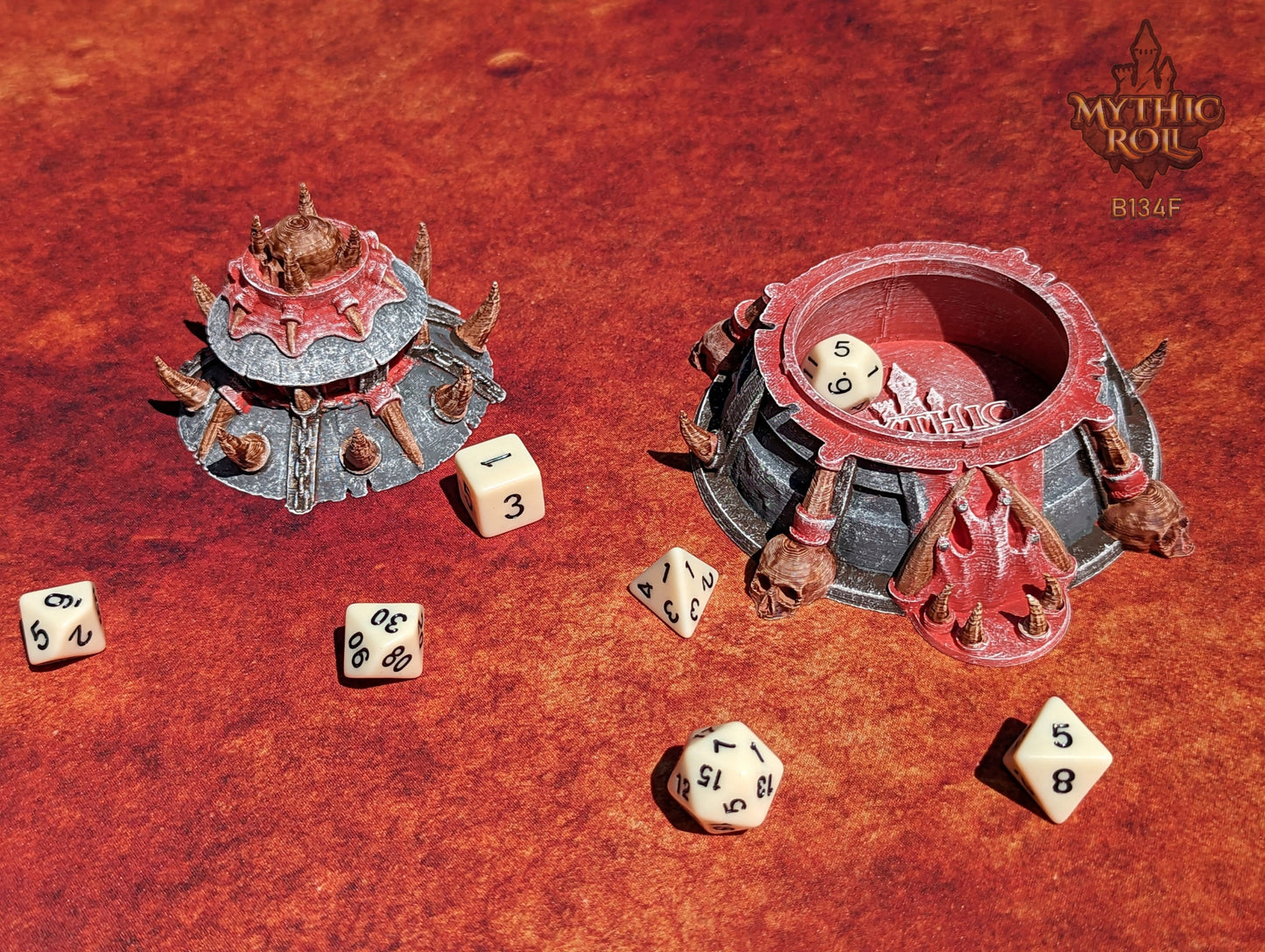 Barbarian Class 3D Printed Dice Jail | Mythic Roll by Unchained Games | DnD Player Gift | D20 Dice Vault | - Unleash the fury!