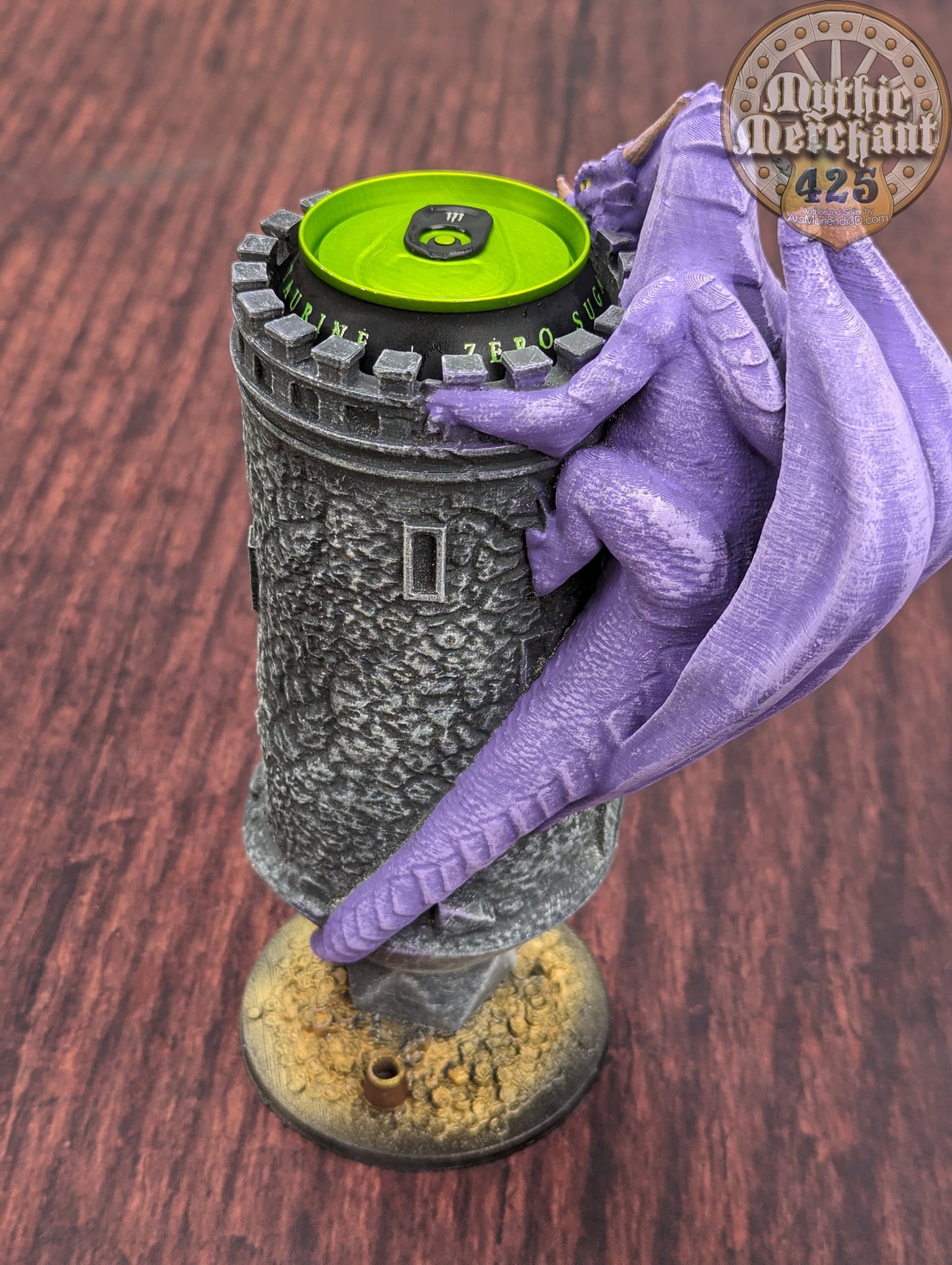 Dungeon Master 3D Printed Koozie- Dragon Can Holder- Mythic Mugs by Ars Moriendi 3D- Unleash Your Inner Game Master!