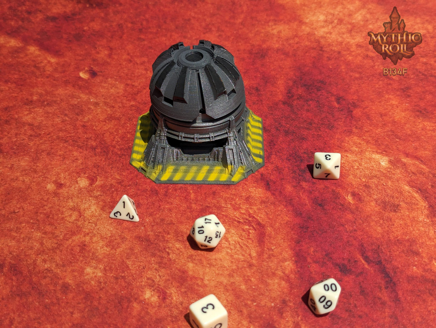 Space Pod 3D Printed Cyberpunk Dice Vault - Mythic Roll Collection by Unchained Games | RPG Dice Jail | D20 Dice Box | -Your Odyssey Awaits!