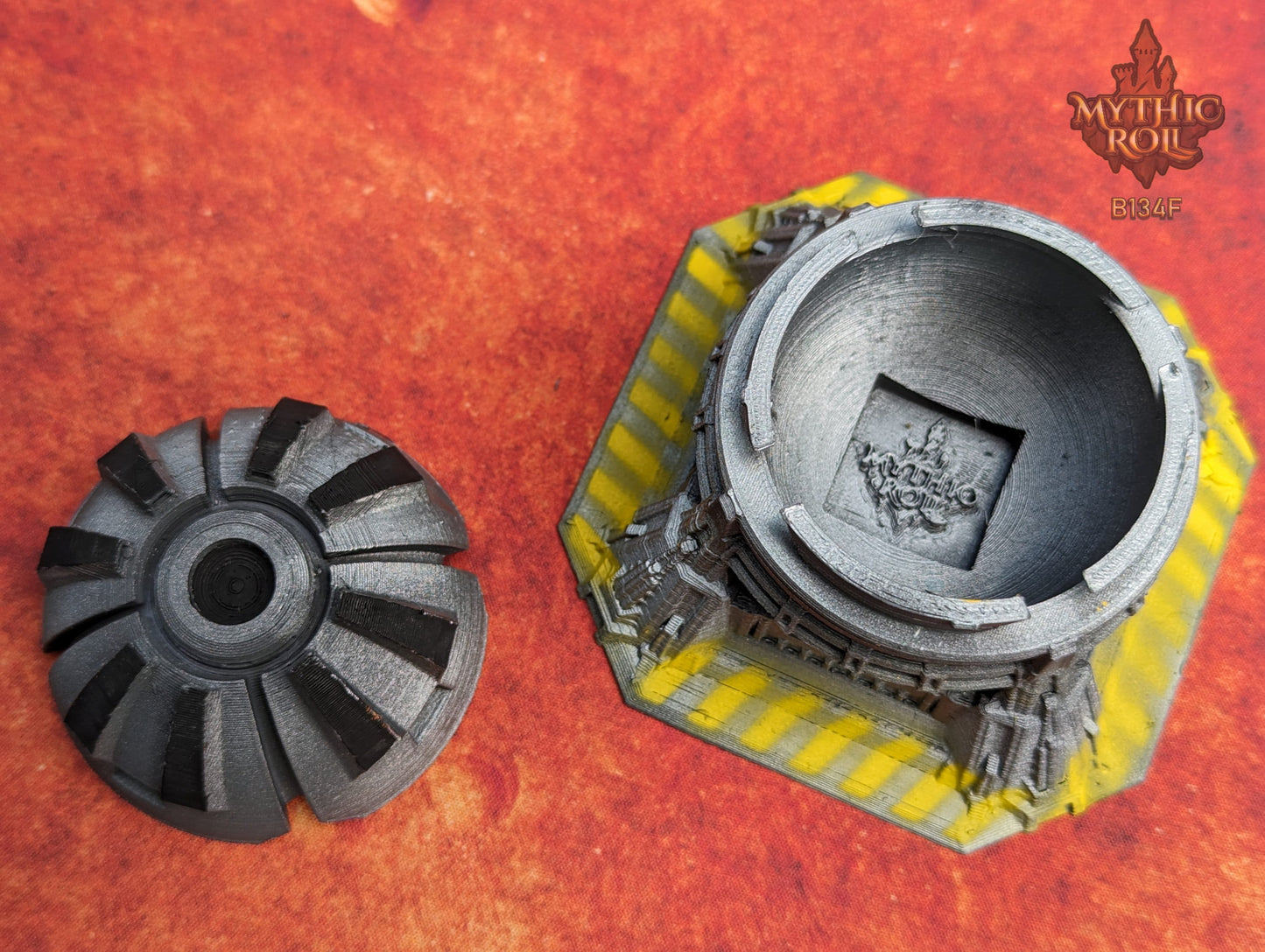 Space Pod 3D Printed Cyberpunk Dice Vault - Mythic Roll Collection by Unchained Games | RPG Dice Jail | D20 Dice Box | -Your Odyssey Awaits!
