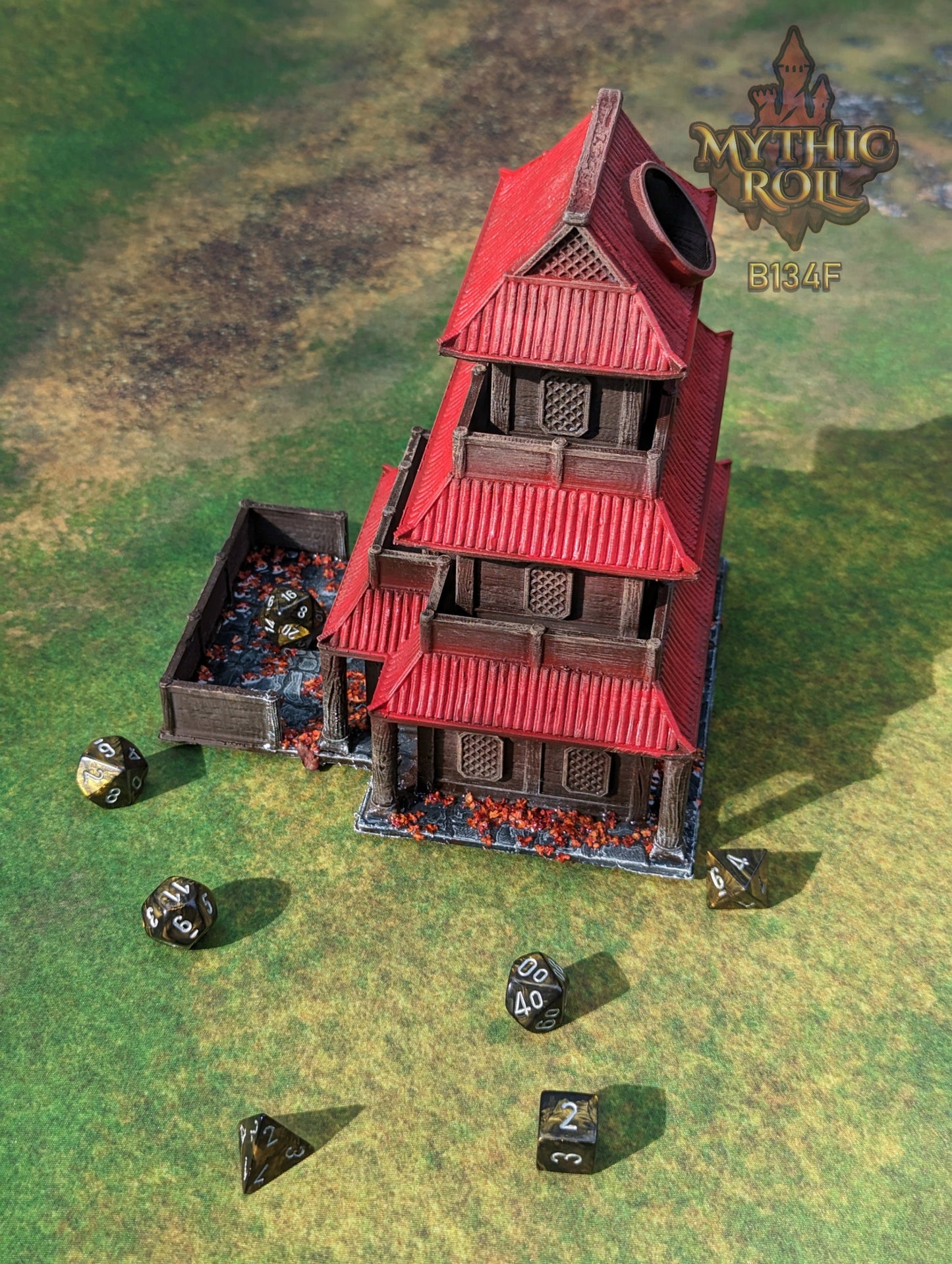 Shizuka Samurai Dice Tower - Mythic Roll by Unchained Games - Restore Honor in your journey!