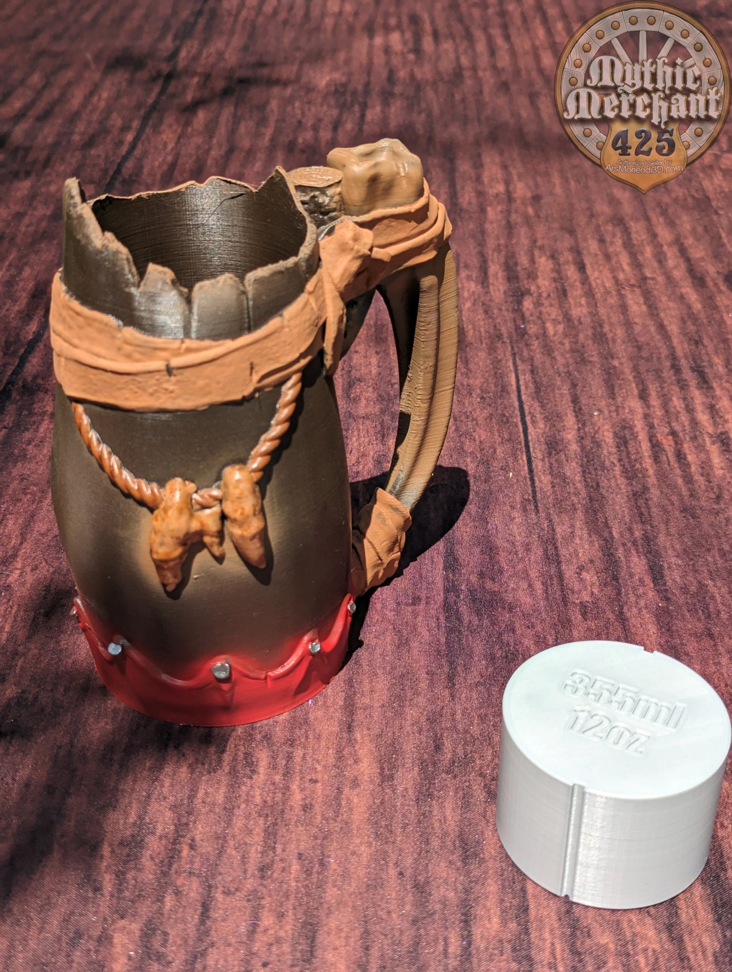 Barbarian 3D Printed Koozie & Can Holder | Custom Stein | RPG Dice Jail | D20 Dice Vault | Mythic Mugs by Ars Moriendi 3D- Unleash Fury!!!