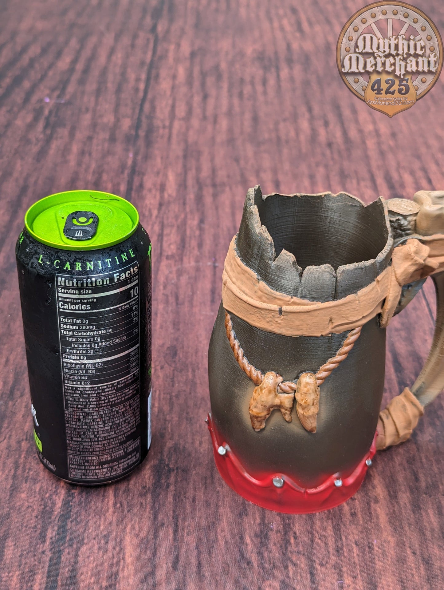 Barbarian 3D Printed Koozie & Can Holder | Custom Stein | RPG Dice Jail | D20 Dice Vault | Mythic Mugs by Ars Moriendi 3D- Unleash Fury!!!