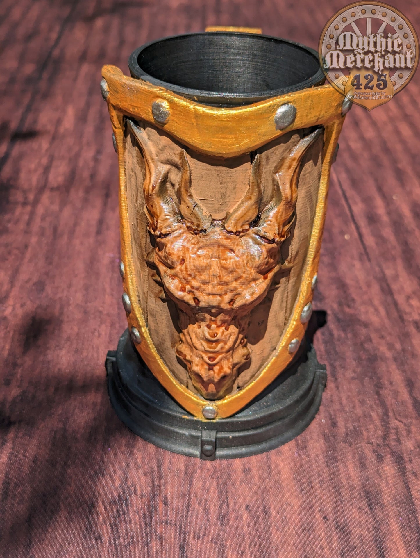 Fighter Class 3D Printed Dice Vault | Drink Koozie | Mug Stein | Tabletop RPG Gaming Fantasy Cosplay - Dungeons and Dragon DnD D&D Wargaming