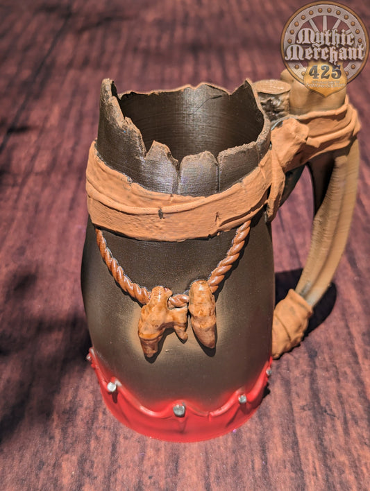 Barbarian 3D Printed Koozie & Can Holder | Custom Stein | RPG Dice Jail | D20 Dice Vault | Mythic Mugs by Ars Moriendi 3D- Unleash Fury!!!