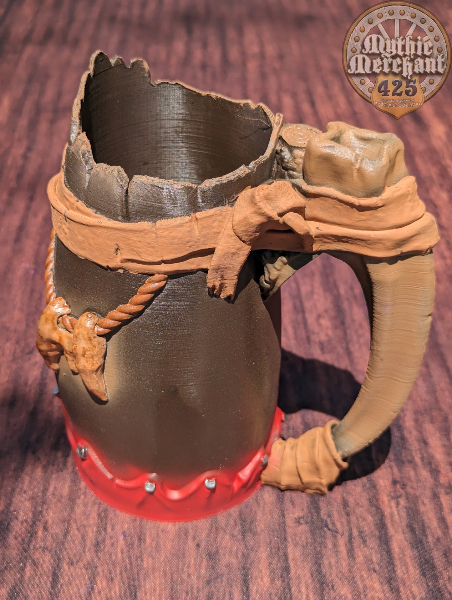 Barbarian 3D Printed Koozie & Can Holder | Custom Stein | RPG Dice Jail | D20 Dice Vault | Mythic Mugs by Ars Moriendi 3D- Unleash Fury!!!