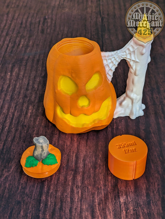 Jack O' Lantern Can Holder- Mythic Mugs Collection by Ars Moriendi 3D- Embrace the Spirit of Halloween!