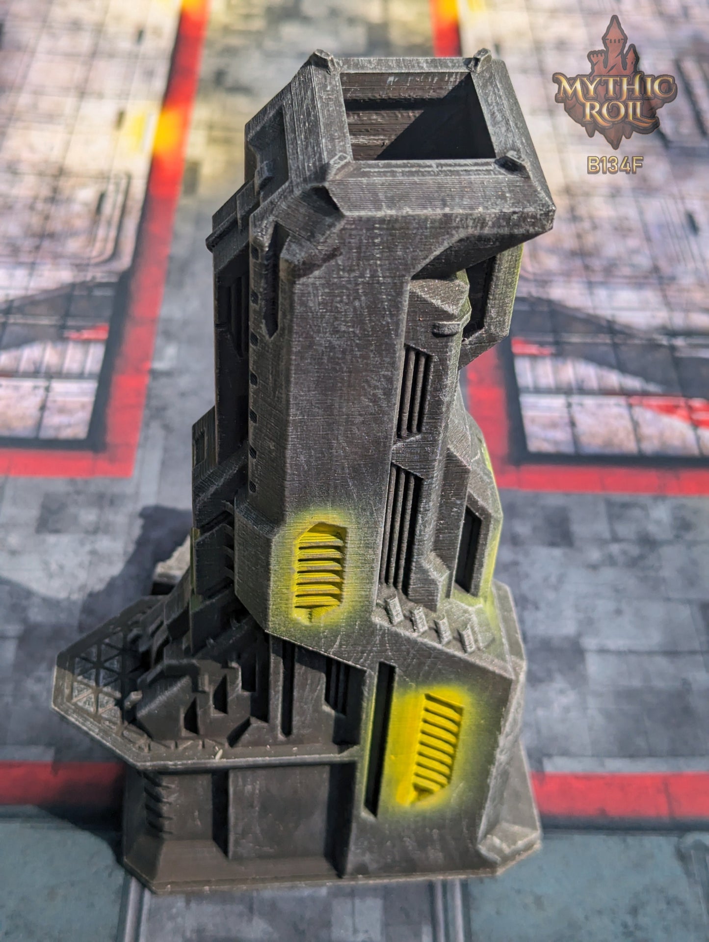 Cyberpunk-Control SciFi Dice Tower by Unchained Games - Mythic Roll Collection - Delve into Digital Domains & Future Realms with Each Toss.