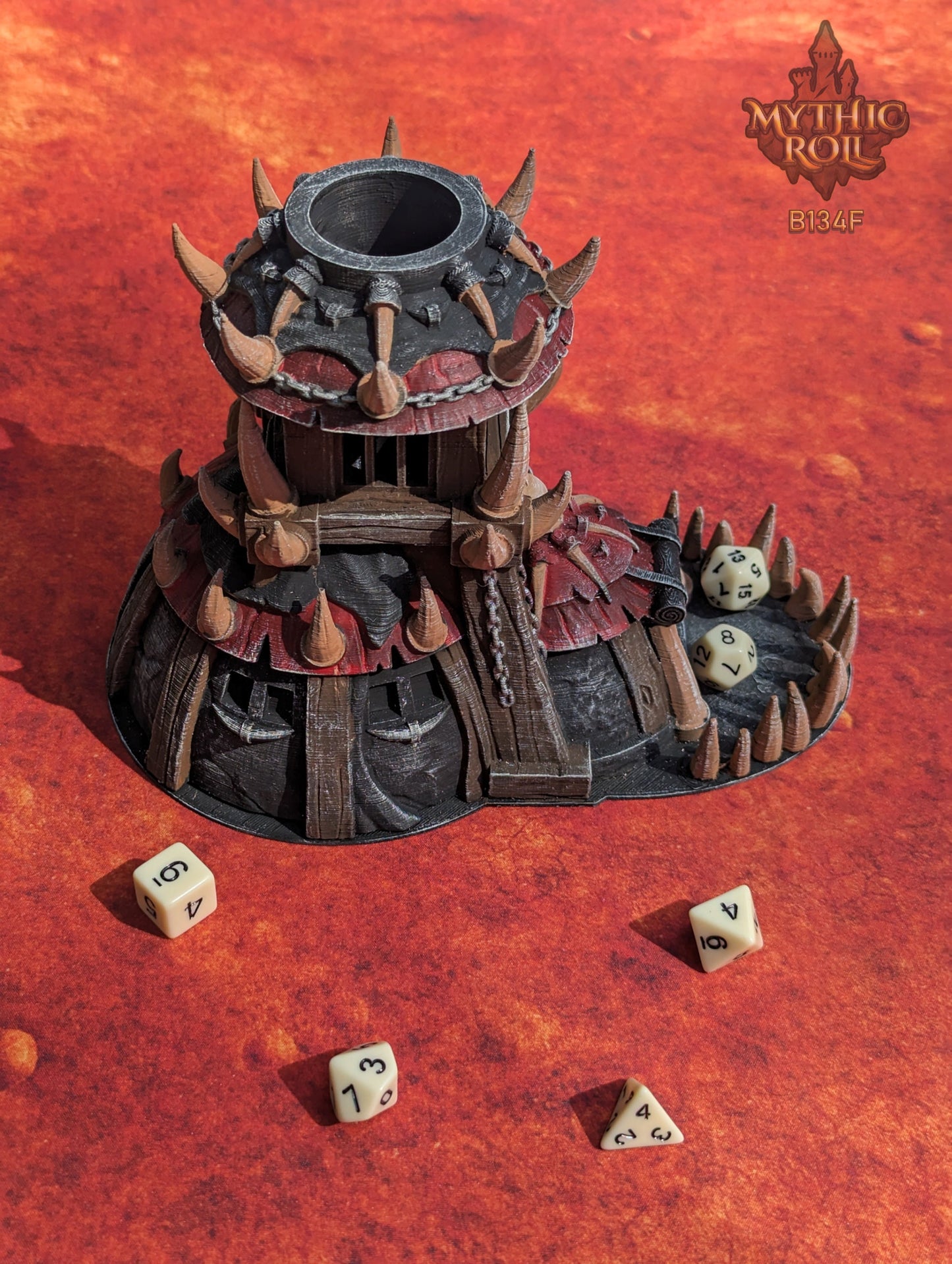 Barbarian Class 3D Printed Dice Tower- Mythic Roll - Unchained Games | Tabletop RPG Gaming Cosplay - Dungeons and Dragon DnD D&D Wargaming