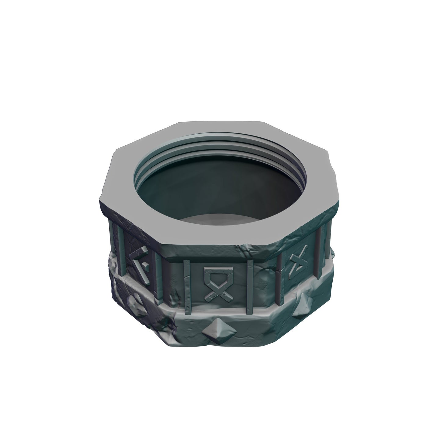 Dwarven 3D Printed Dice Vault | Dice Jail | DnD Can Holder | Table Coaster | Mythic Mugs Collection by Ars Moriendi 3D- Forge Your Destiny!