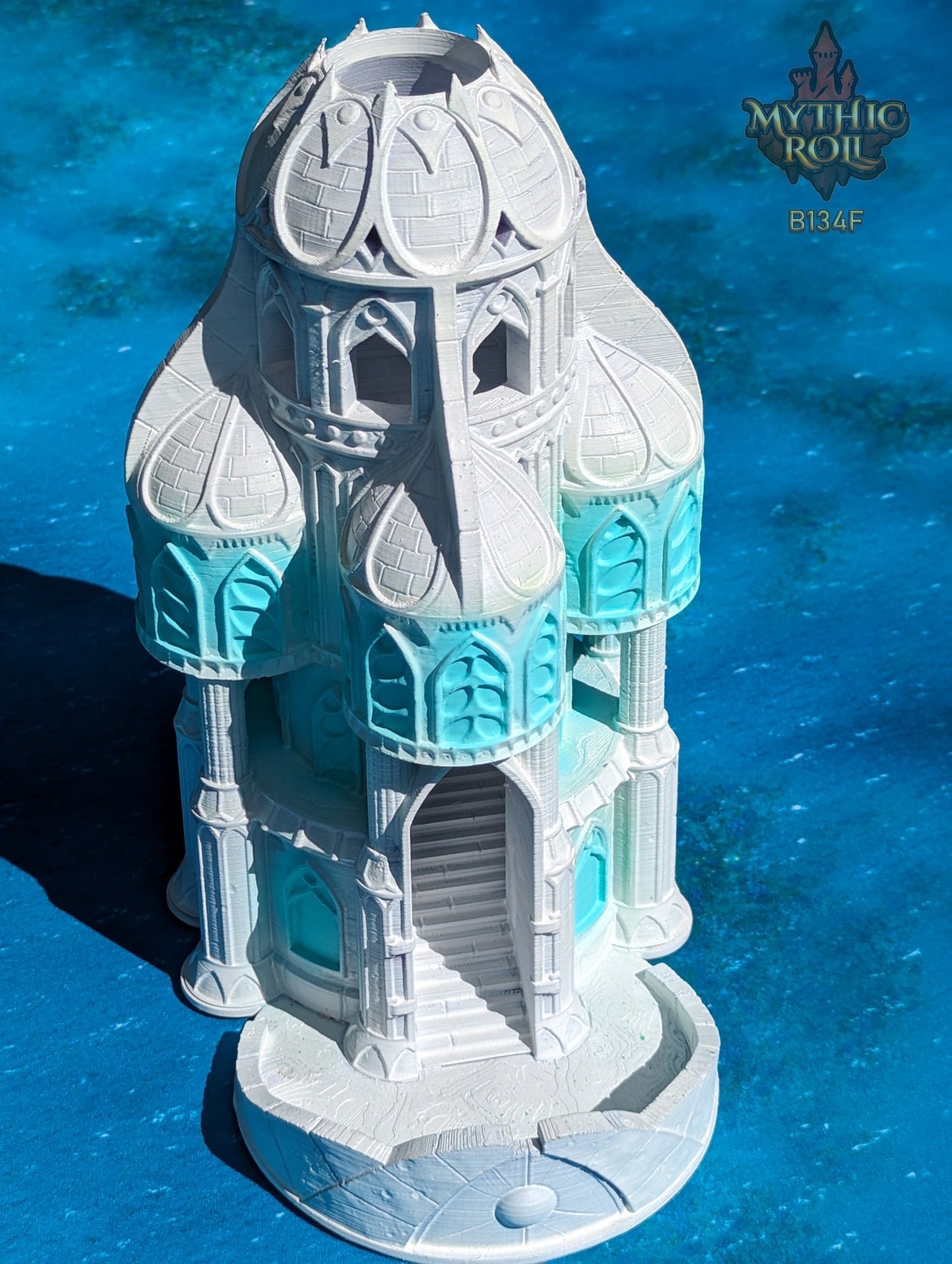 Siren Great Hall 3D Printed Dice Tower - Mythic Roll - Unchained Games - Echo Rolls Through the Melodies of Enchantment and Oceanic Majesty.