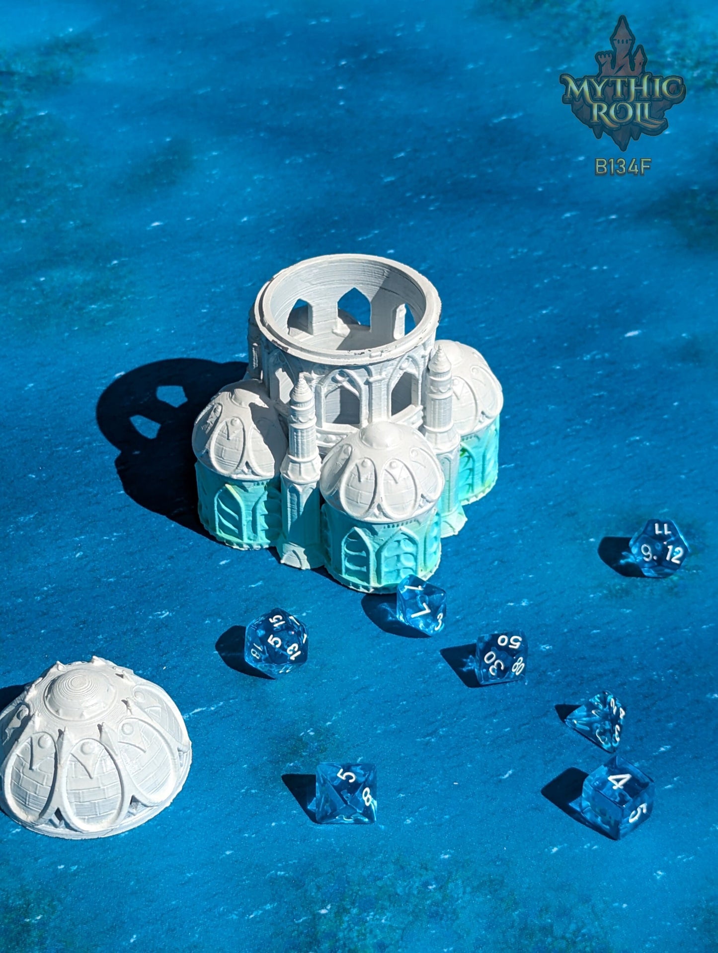 Siren 3D Printed Dice Vault - Mythic Roll Collection by Unchained Games | RPG Dice Jail | D20 Dice Box | - Enchanted Depths of Timeless Seas