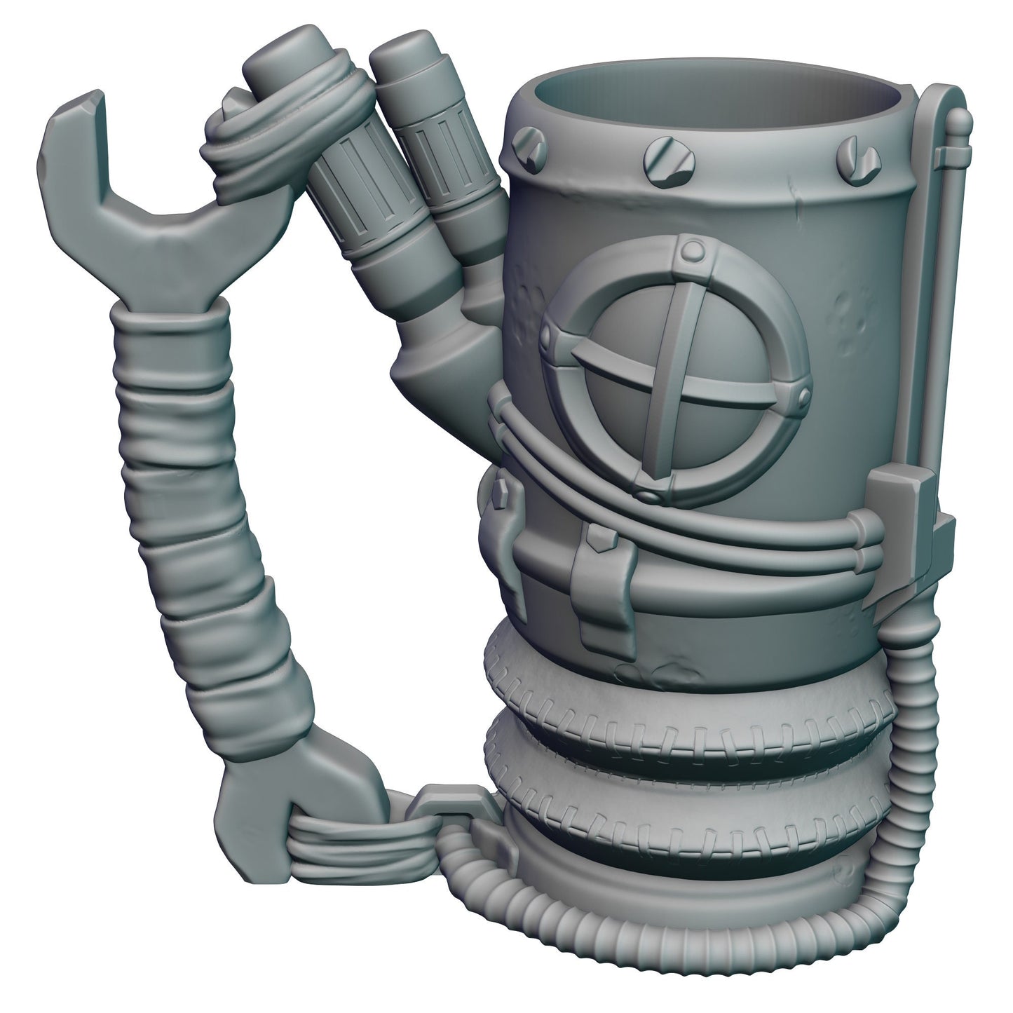Gadgeteer Steampunk 3D Printed Can Holder | Drink Koozie | Mythic Mugs Collection by Ars Moriendi 3D- Embrace the World of Steampunk!
