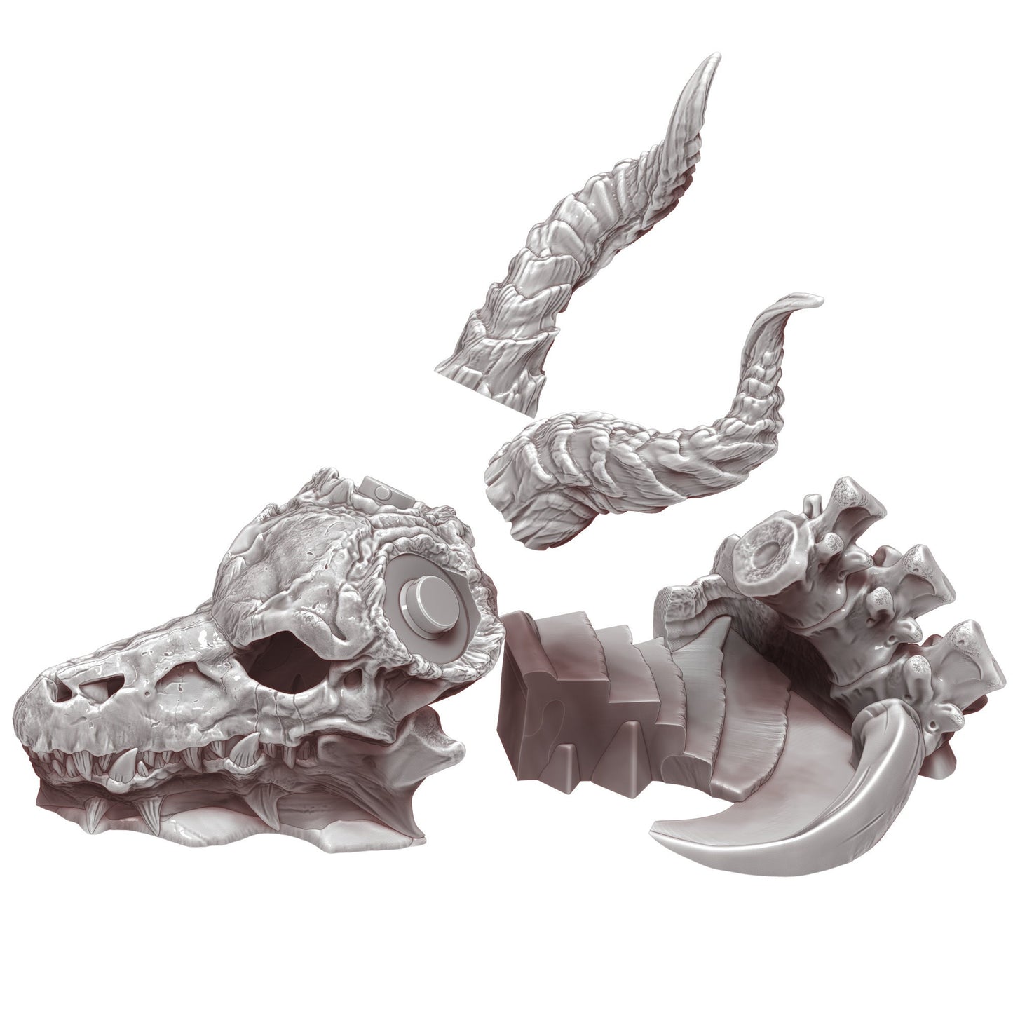 Dragon Skull 3D Printed Dice Tower - Mythic Roll Collection by Unchained Games | Dice Tray | D20 Dice Vault - Unearth Power Within the Skull