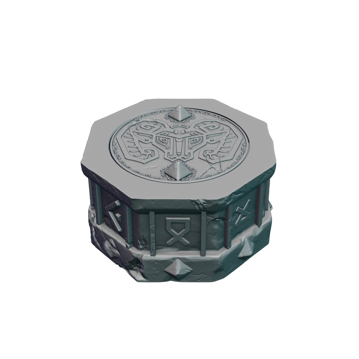 Dwarven 3D Printed Dice Vault | Dice Jail | DnD Can Holder | Table Coaster | Mythic Mugs Collection by Ars Moriendi 3D- Forge Your Destiny!