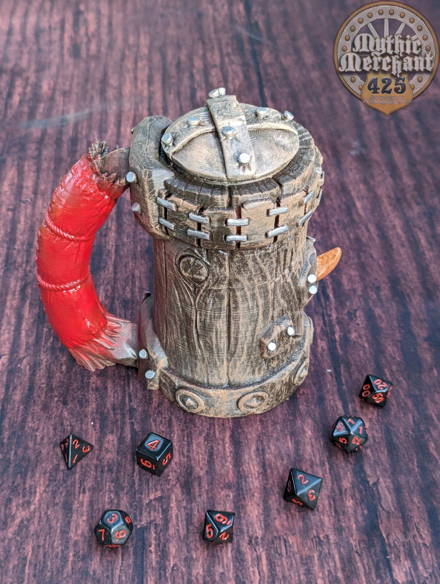 Orc 3D Printed Koozie | DnD Can Holder | RPG Stein | Table Coaster | Mythic Mugs by Ars Moriendi 3D - Embrace the Strength of the Orcs!!!