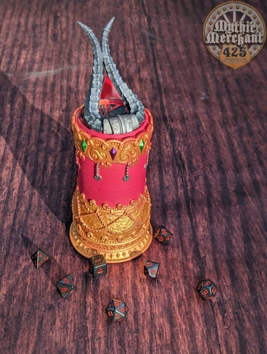 Demon-Blooded Tiefling 3D Printed Mythic Mug Stein | Tabletop RPG Dice Gaming Cosplay | Dungeons and Dragons D&D Wargaming | Drink Koozie