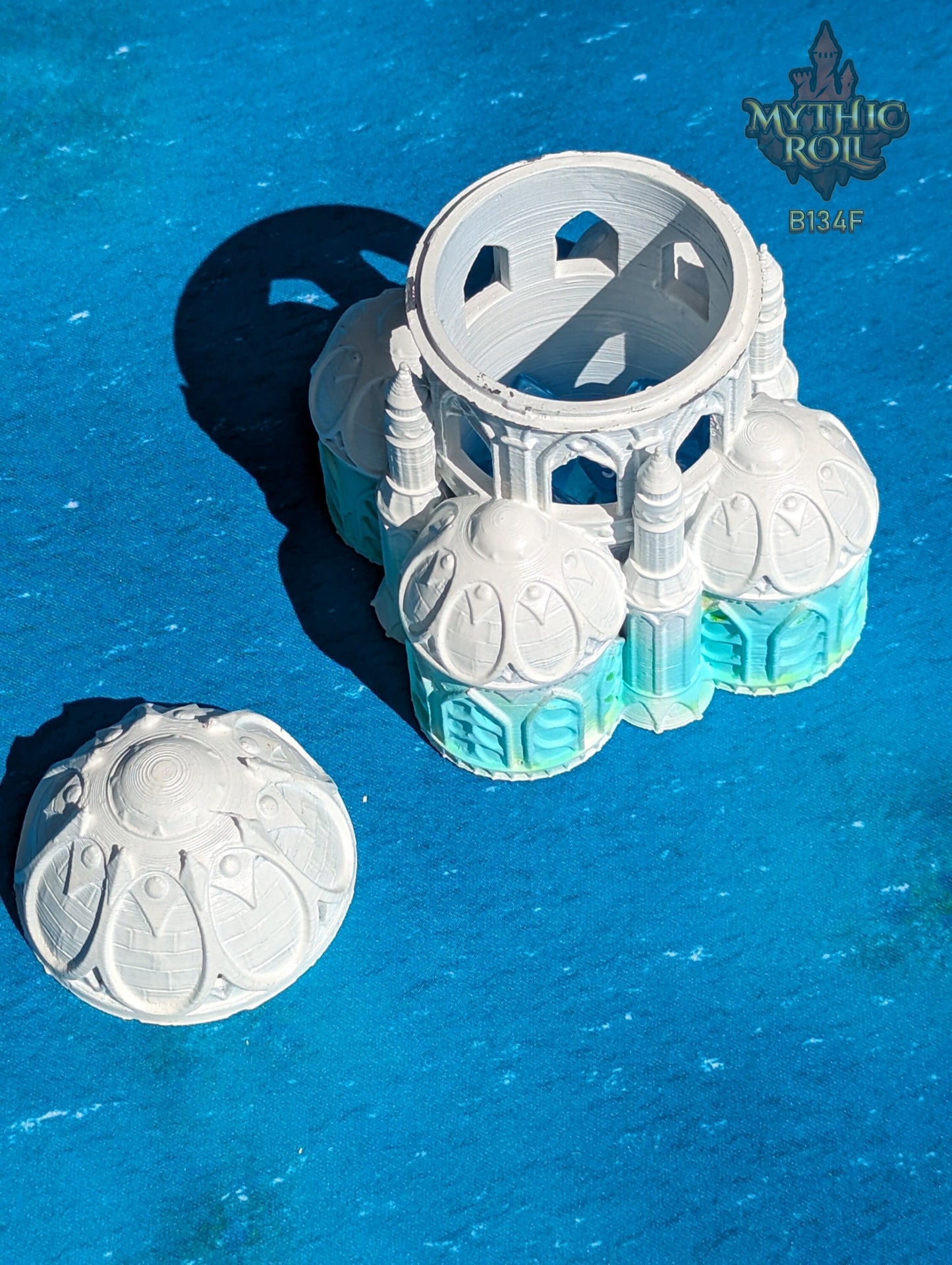 Siren 3D Printed Dice Vault - Mythic Roll Collection by Unchained Games | RPG Dice Jail | D20 Dice Box | - Enchanted Depths of Timeless Seas