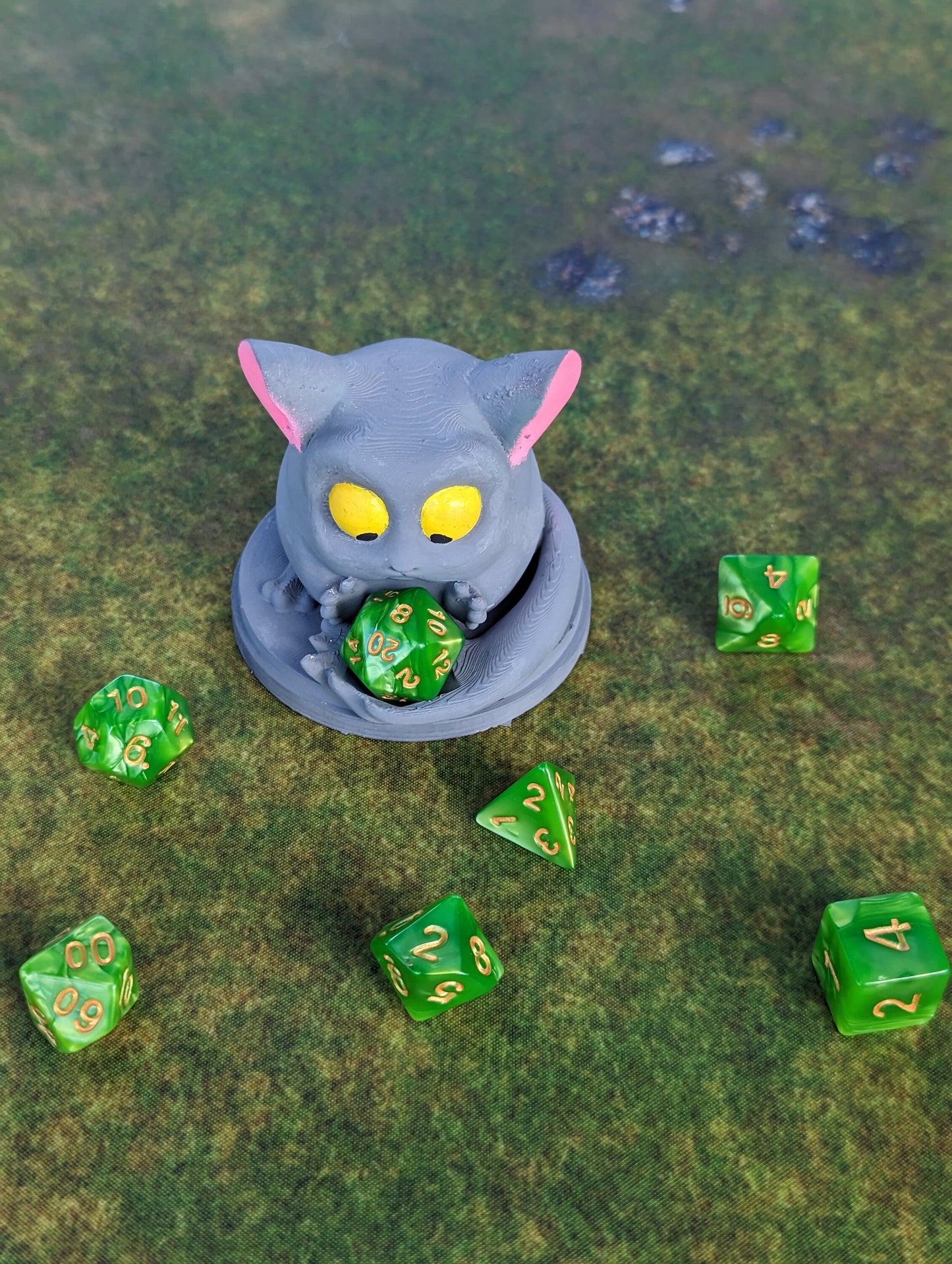 Baby Chinchilla Charlie 3D Printed Dice Guardian - Dice Jail | RPG Dice Vault | D20 Holder | DnD Player Gift - Embrace the Fluffy Charm!