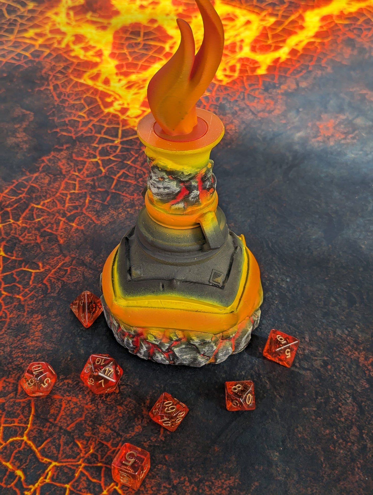 Fire Giant's Strength Potion 3D Printed Dice Jail | RPG Dice Vault | D20 Storage Box- Channel Molten Might!