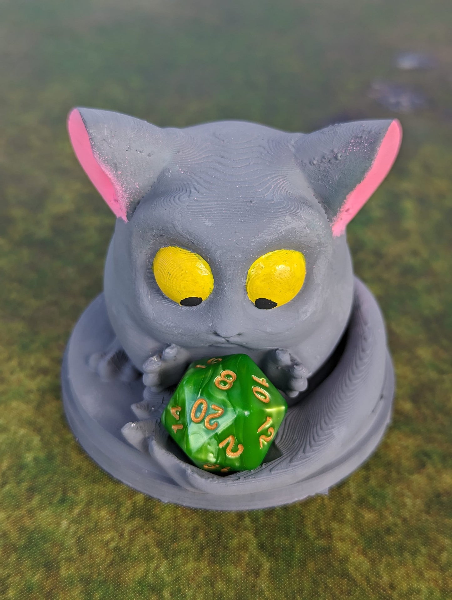 Baby Chinchilla Charlie 3D Printed Dice Guardian - Dice Jail | RPG Dice Vault | D20 Holder | DnD Player Gift - Embrace the Fluffy Charm!