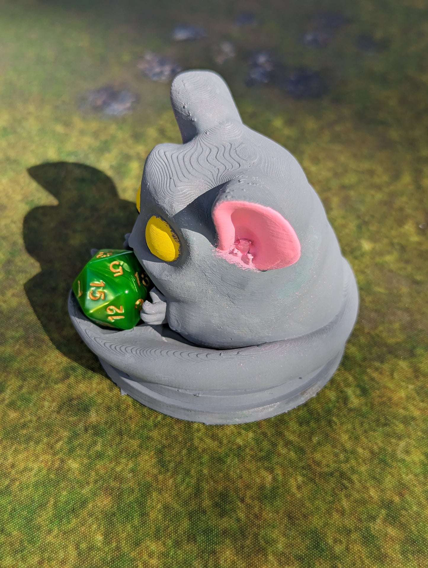 Baby Chinchilla Charlie 3D Printed Dice Guardian - Dice Jail | RPG Dice Vault | D20 Holder | DnD Player Gift - Embrace the Fluffy Charm!
