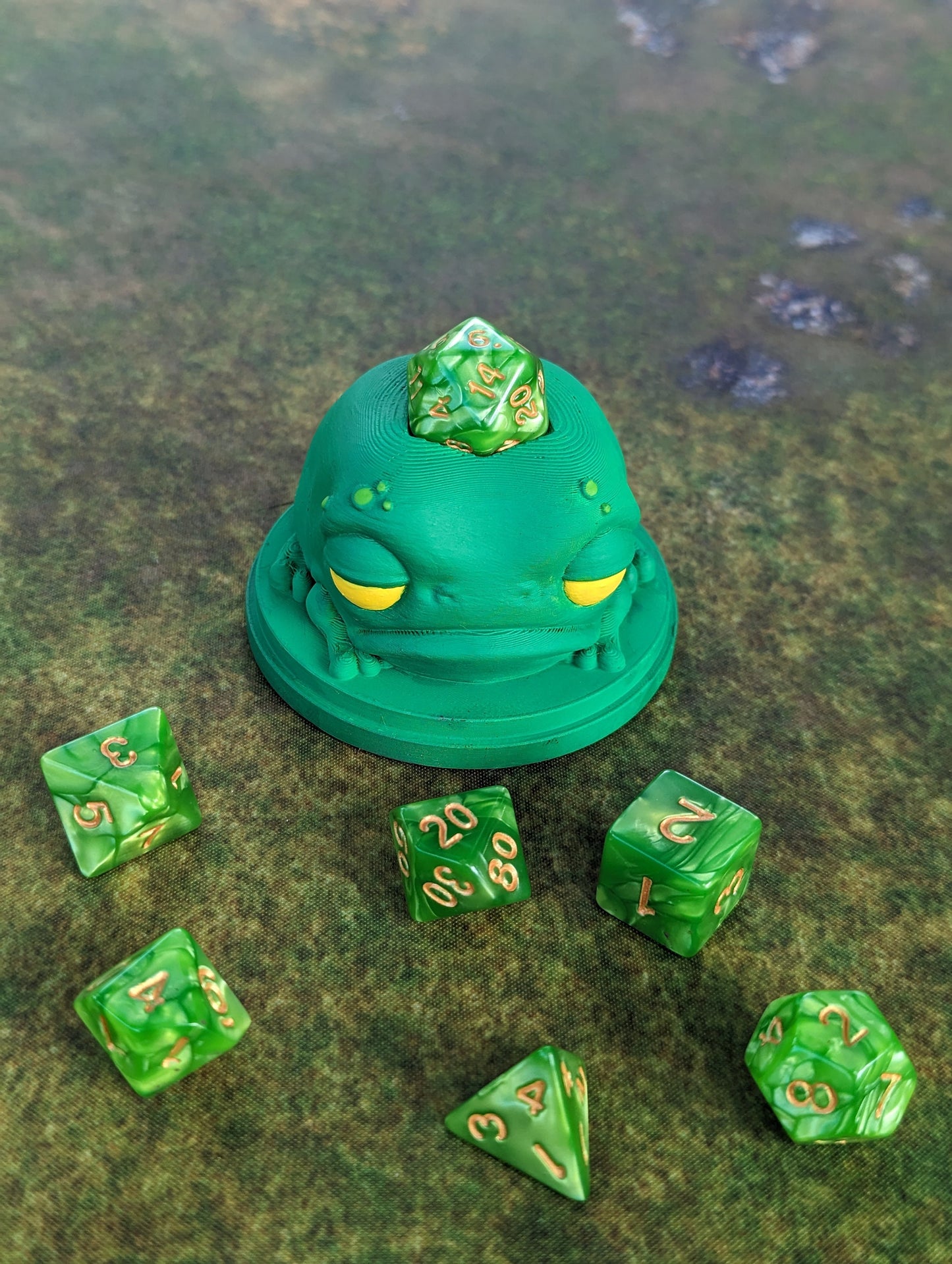 Rustifar Frog Toy 3D Printed Dice Guardian - Dice Jail | RPG Dice Vault | D20 Box | Player Unique Gift - Whimsical Dice Holder!
