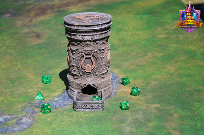 Bard 3D Printed RPG Dice Tower & Can Holder Combo: Fate's End Collection