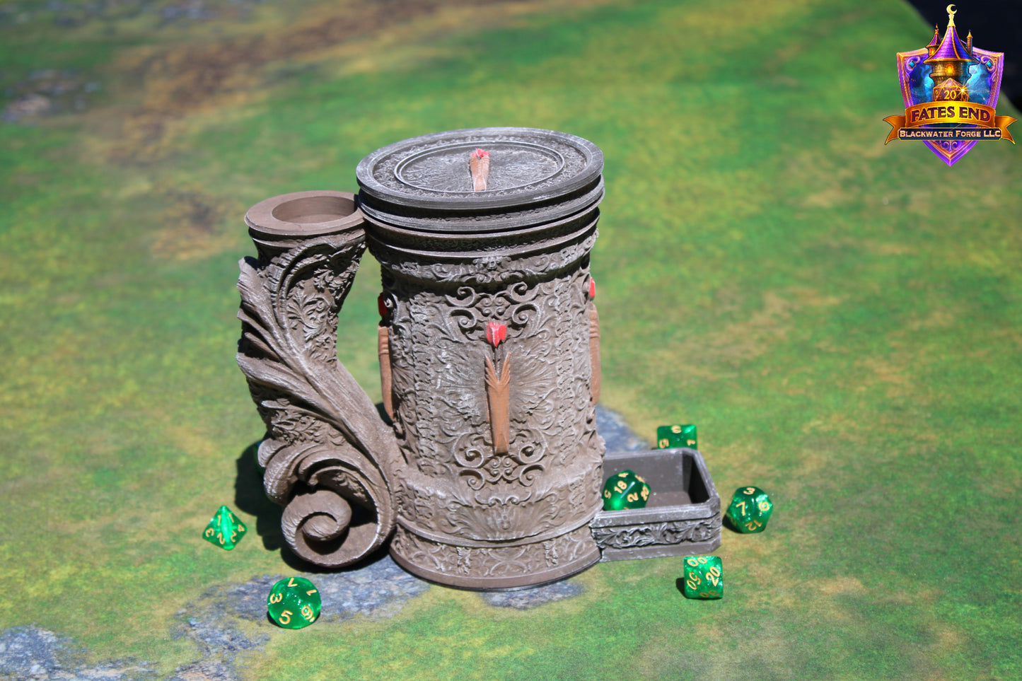 Ranger 3D Printed RPG Dice Tower & Can Holder Combo: Fate's End Collection