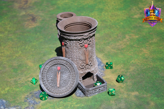 Ranger 3D Printed RPG Dice Tower & Can Holder Combo: Fate's End Collection