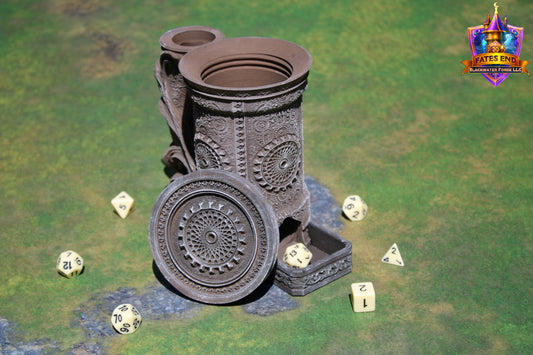 Artificer Steampunk 3D Printed RPG Dice Tower & Can Holder Combo: Fate's End Collection