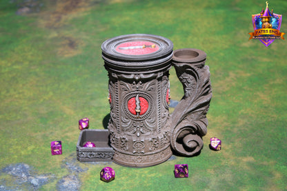 Rogue 3D Printed RPG Dice Tower & Can Holder Combo: Fate's End Collection
