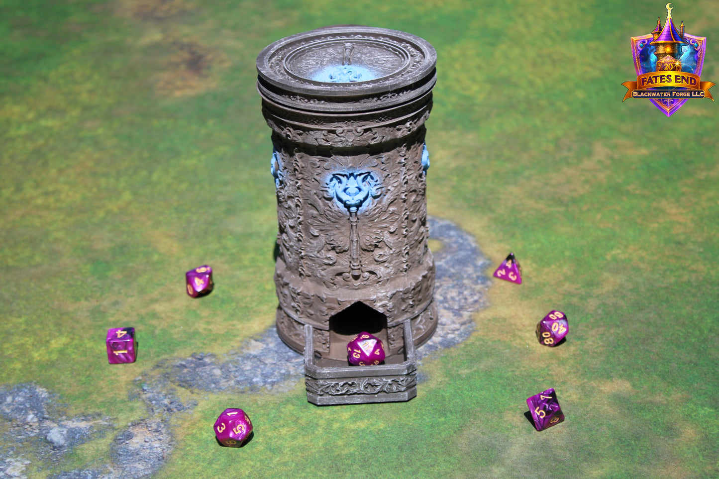 Sorcerer 3D Printed RPG Dice Tower & Can Holder Combo: Fate's End Collection