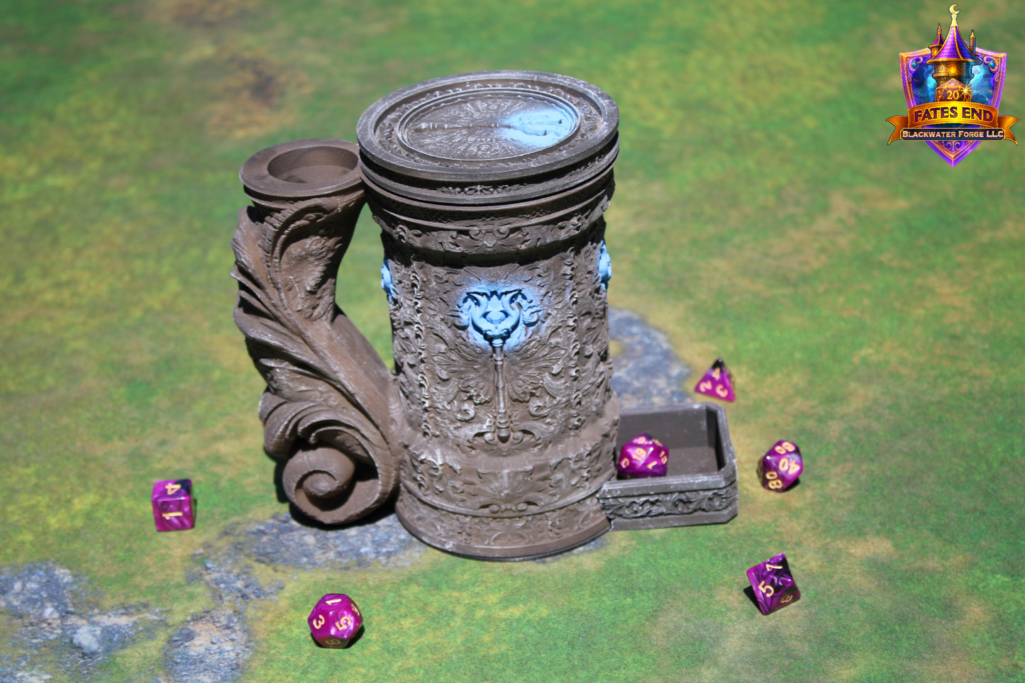 Sorcerer 3D Printed RPG Dice Tower & Can Holder Combo: Fate's End Collection