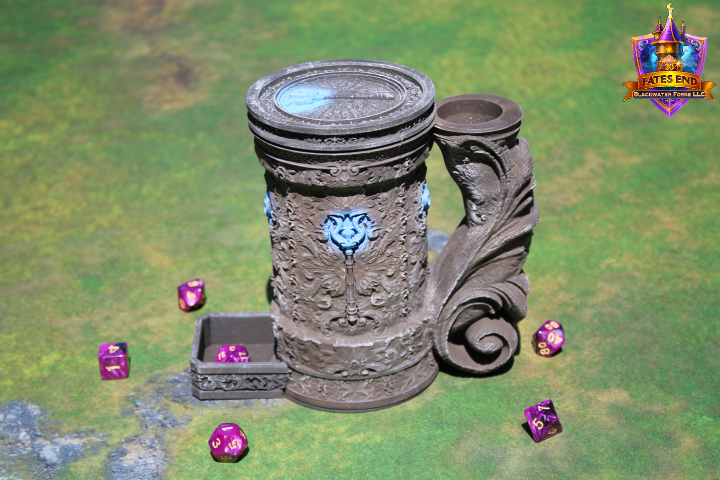 Sorcerer 3D Printed RPG Dice Tower & Can Holder Combo: Fate's End Collection