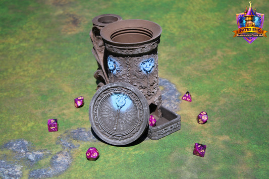 Sorcerer 3D Printed RPG Dice Tower & Can Holder Combo: Fate's End Collection