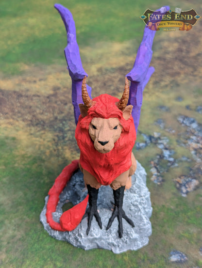 Manticore 3D Printed Dice Tower - Fate's End Collection - Embark on a journey of adventure!