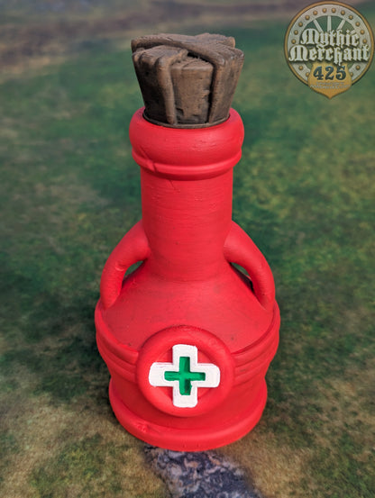 Health Potion 3D Printed Dice Jail | RPG Dice Vault | D20 Storage Box  | Player Gift - Guard Dice with Healing Magic!