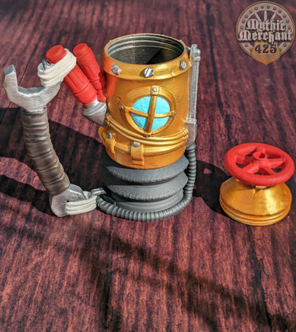 Gadgeteer Steampunk 3D Printed Can Holder | Drink Koozie | Mythic Mugs Collection by Ars Moriendi 3D- Embrace the World of Steampunk!