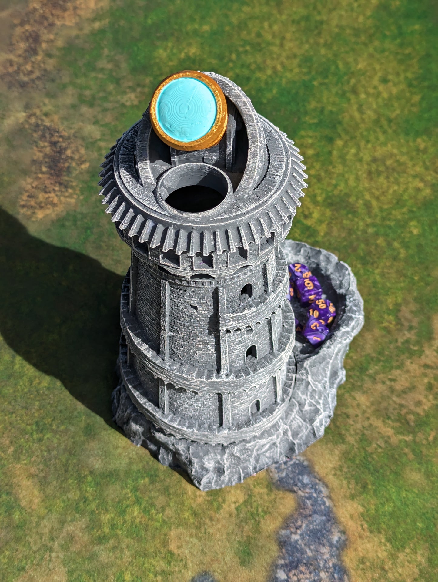 Explorer's Observatory 3D Printed Dice Tower - Mythic Roll - Unchained Games - Gazing into the stars!